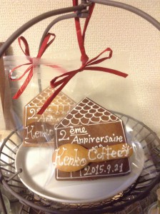 Kenko Coffee２周年記念クッキー